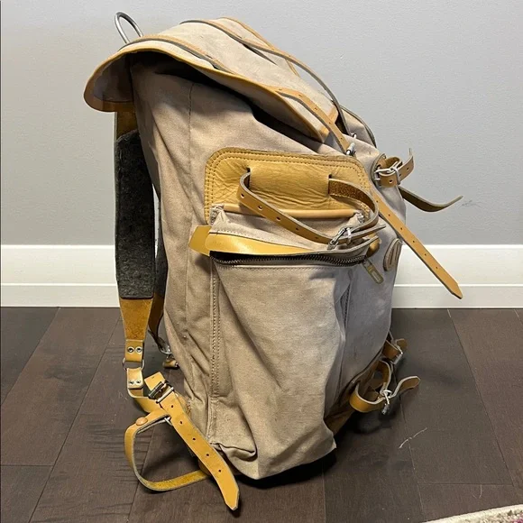 Lafuma Canvas and Leather Vintage Backpack - Picture 2 of 16